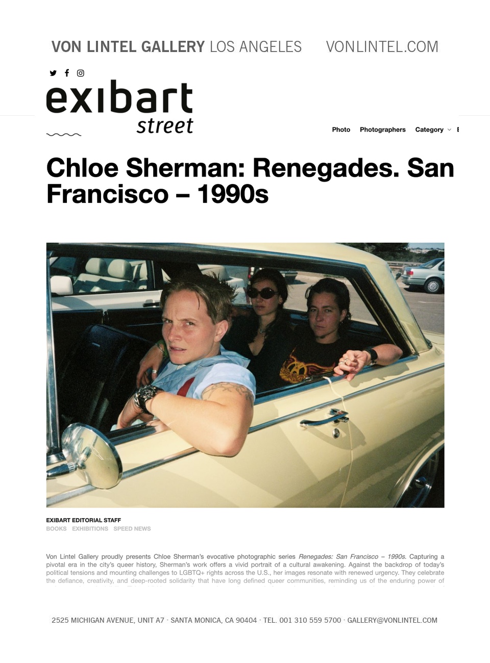 Von Lintel Gallery Los Angeles