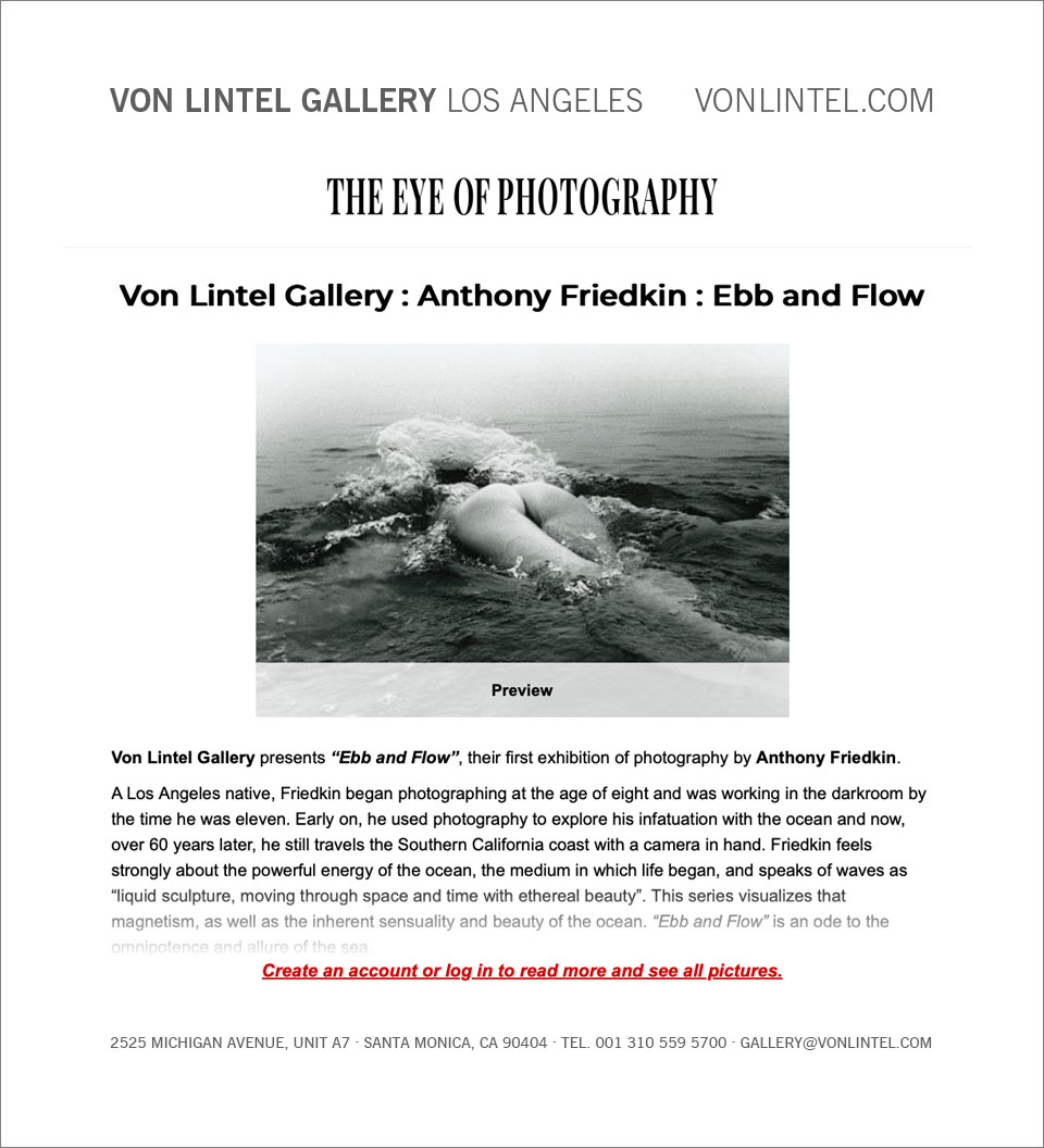 Von Lintel Gallery Los Angeles