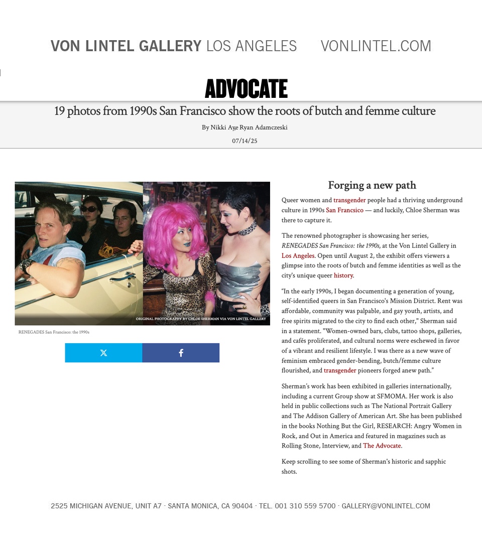 Von Lintel Gallery Los Angeles