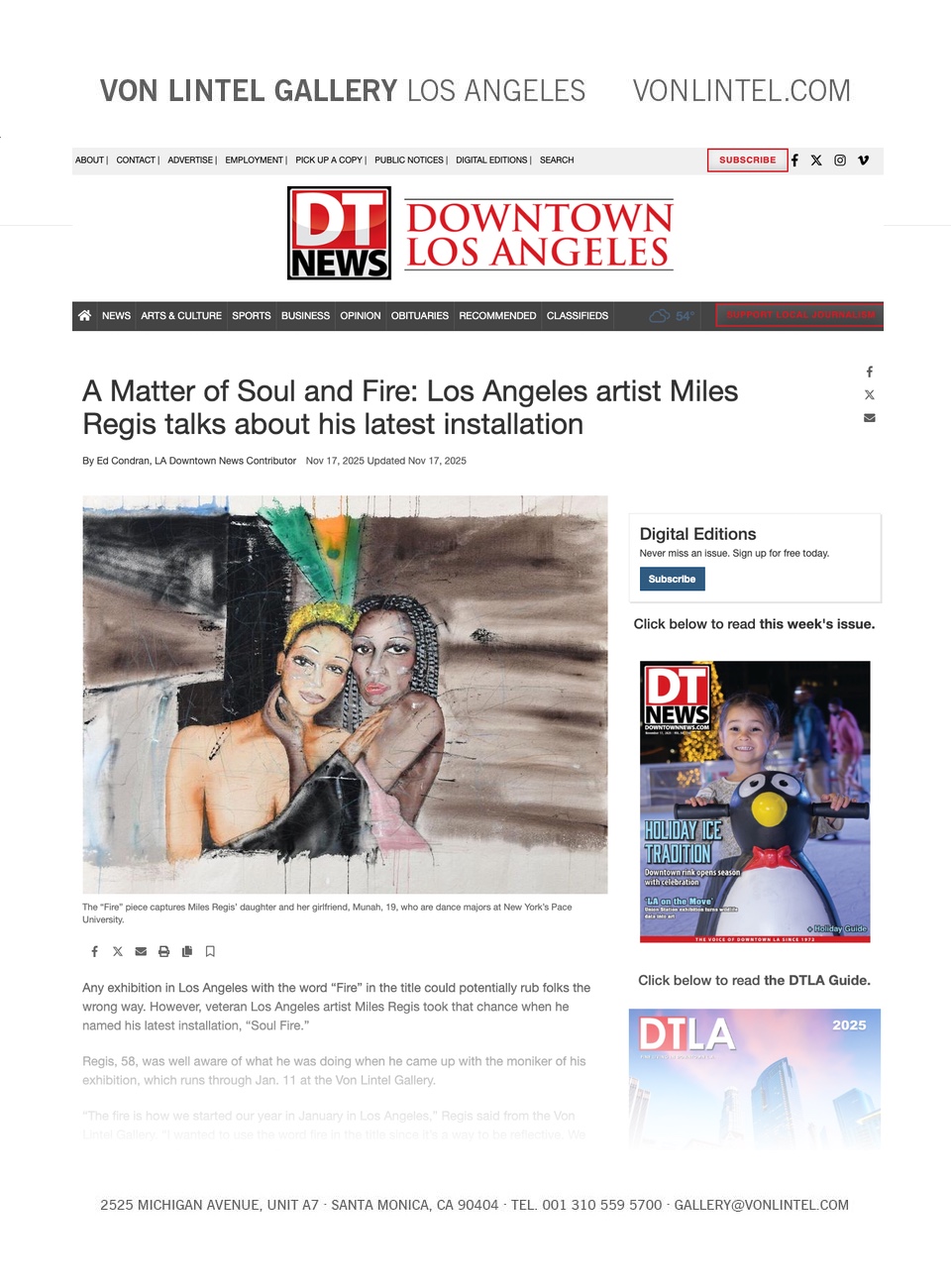 Von Lintel Gallery Los Angeles